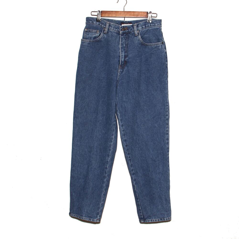 Vintage Bill Blass High Rise Tapered Mom Jeans Cotton Size 10 Short